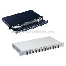 FTTH mini fiber optic patch panel , rack mount drawer type fiber patch panel , optical fiber patch panel with SC connector